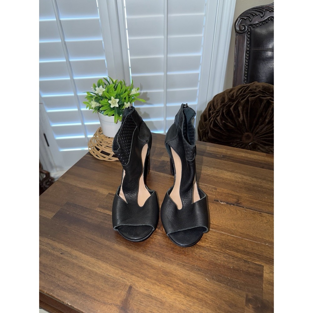EMANUEL‎ CRASTO  HEELS SHOES Sandals Black Open Toe SIZE 40